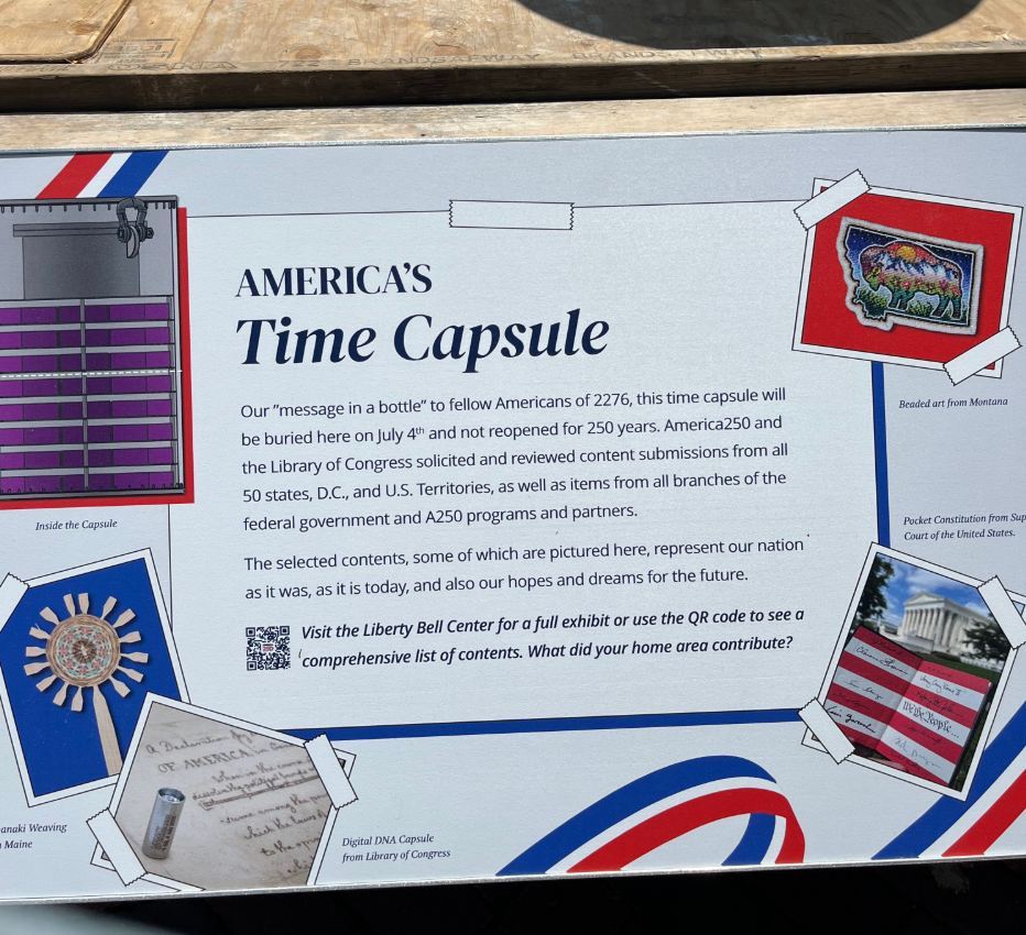 America250 Time Capsule at Independence Hall
